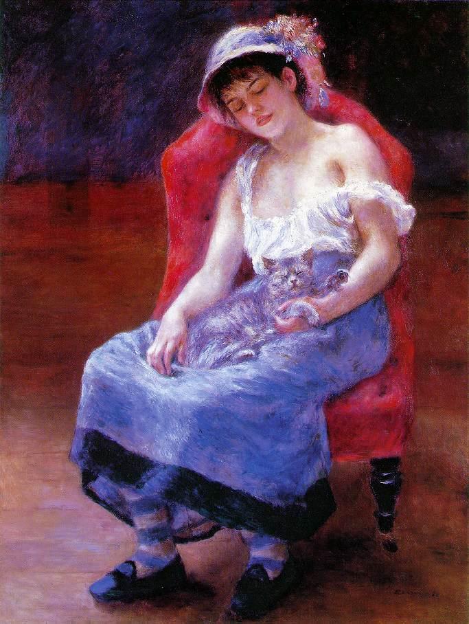 Pierre Auguste Renoir Sleeping Girl